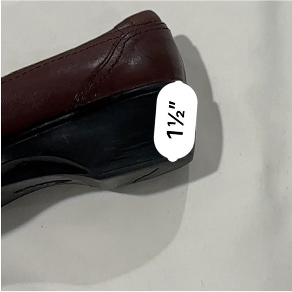 Clark's May's Poppy Bendables leather heel Loafers brown Slip On size 7 - Picture 5 of 9